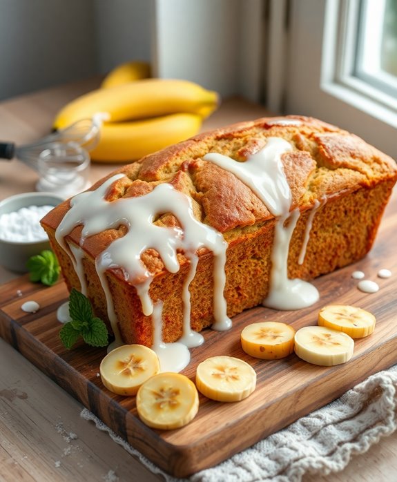 banana bread glaze instructions