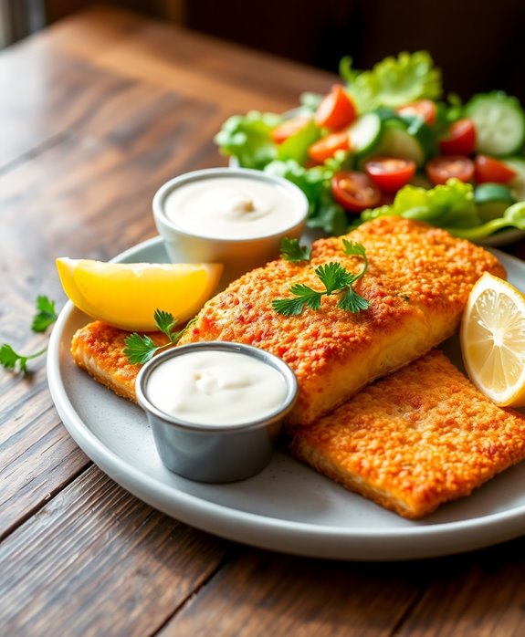 crispy fried salmon delight
