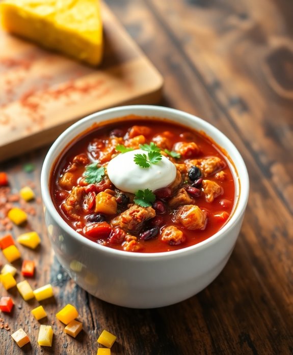 hearty spicy turkey chili
