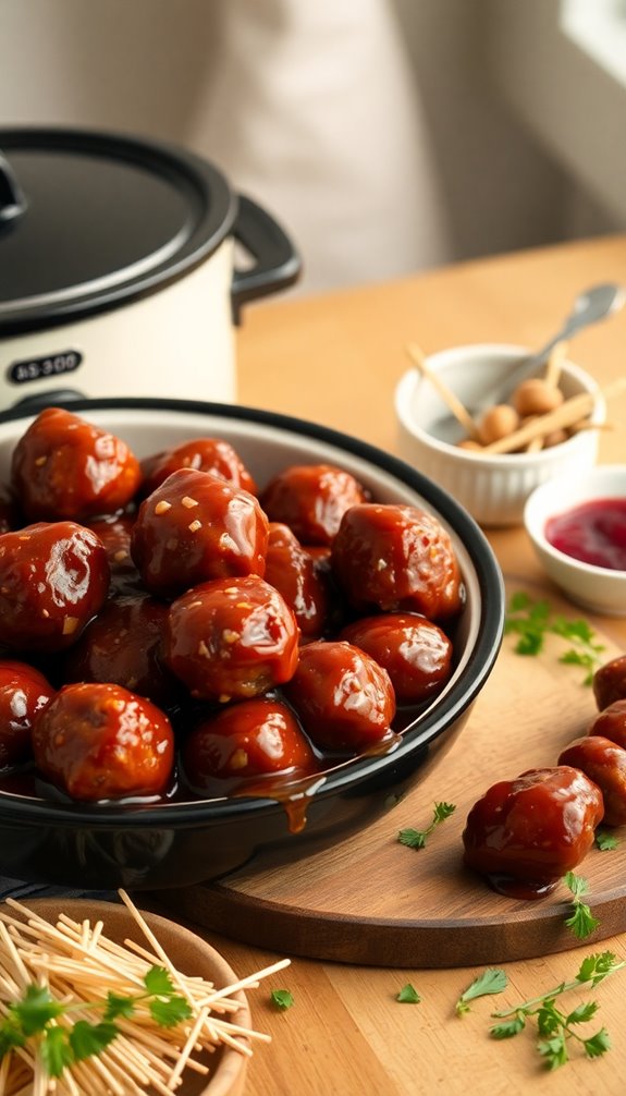 crockpot meatball appetizer recipe