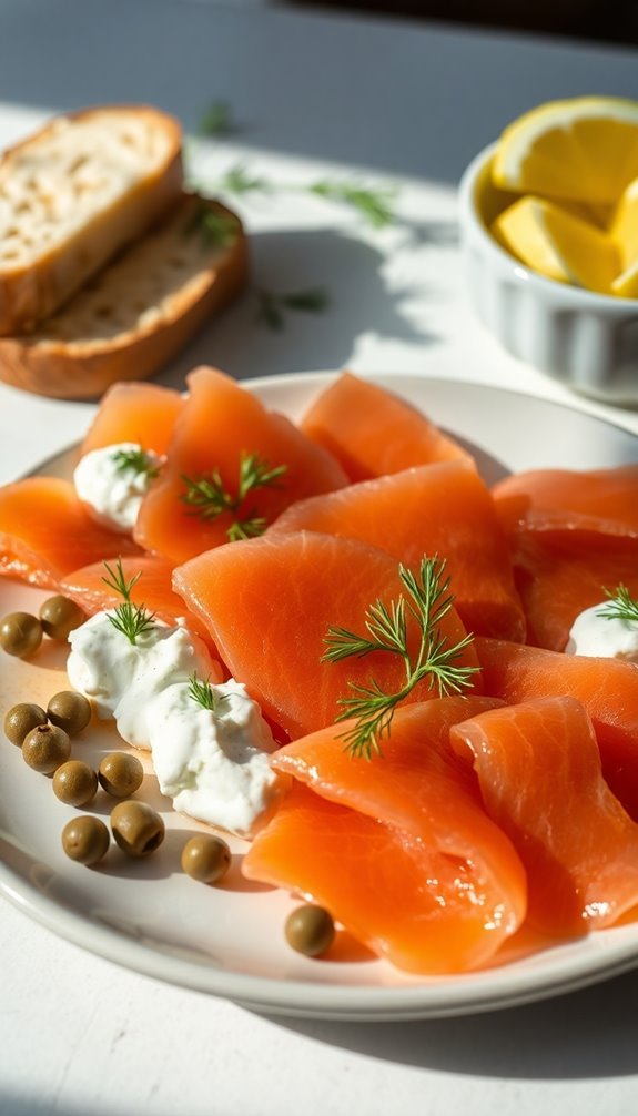 smoked salmon fancy lunch