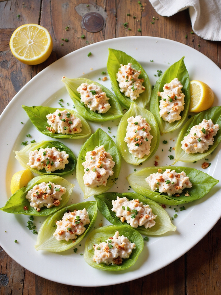 creamy herbed crab endive