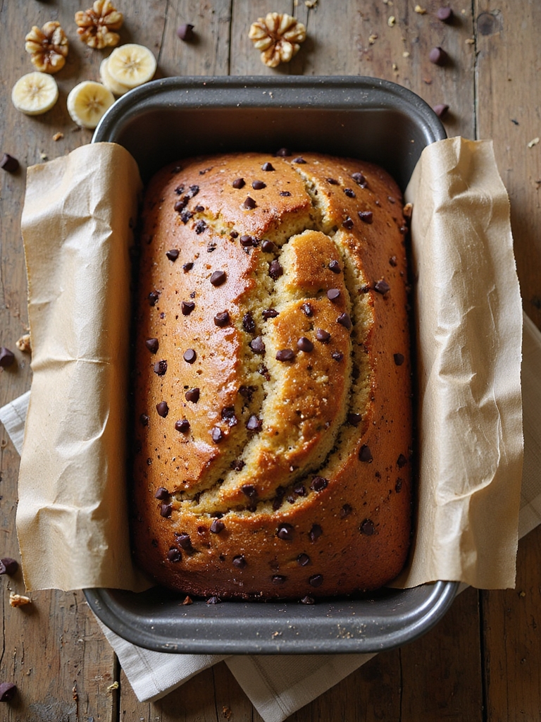 moist chocolate chip banana bread