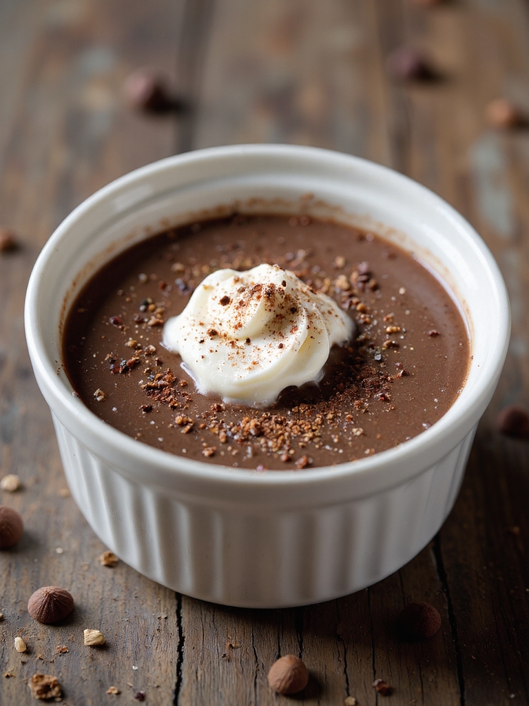silky spiced chocolate custards