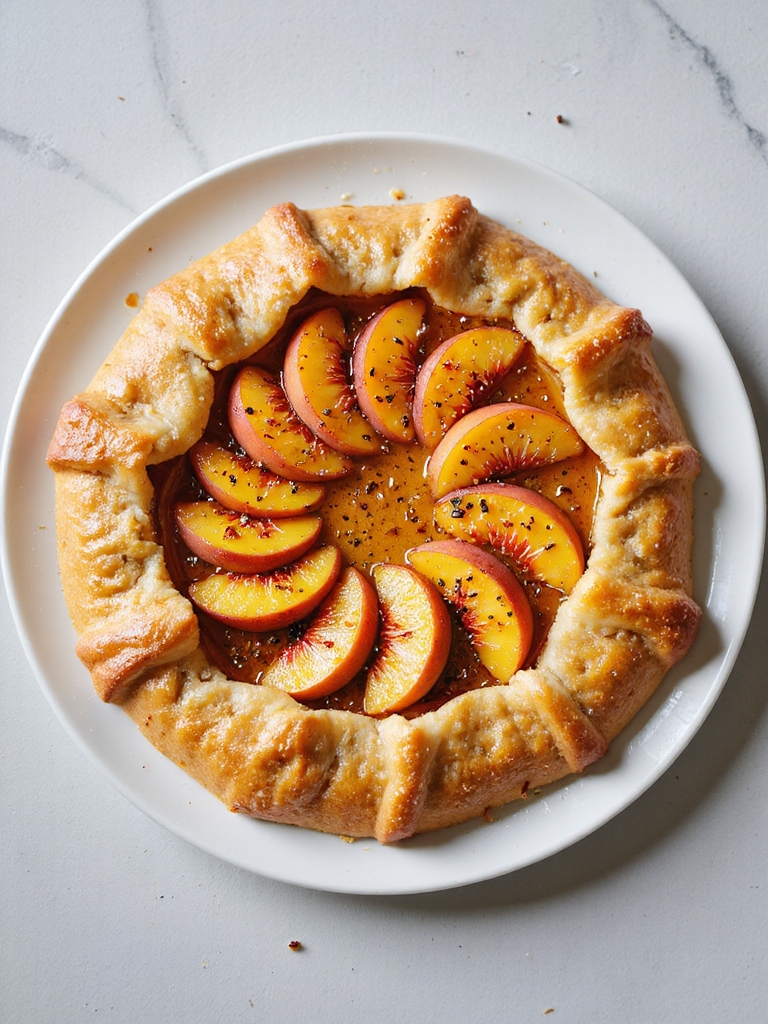 smoky sweet rustic peach galette