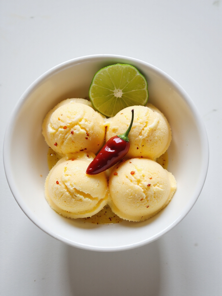 spicy pineapple lime sorbet