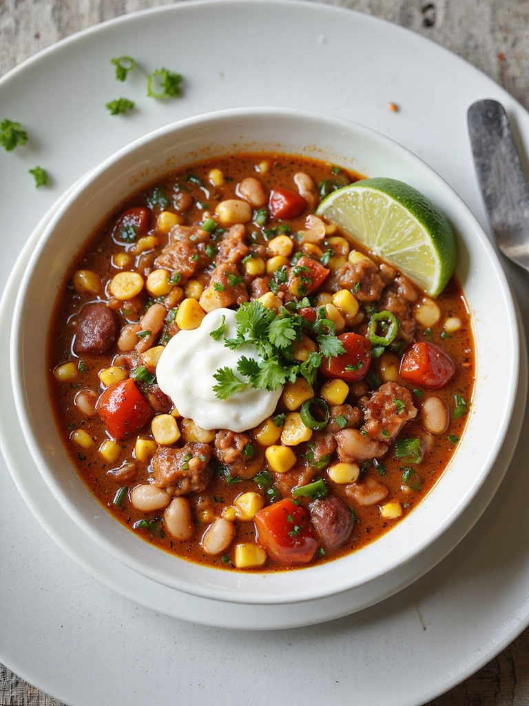 sweet corn and beans chili
