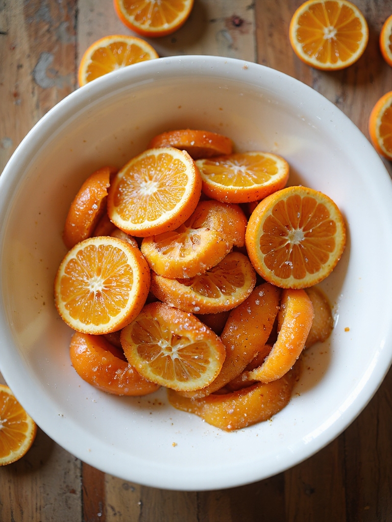 sweet spicy candied orange peels
