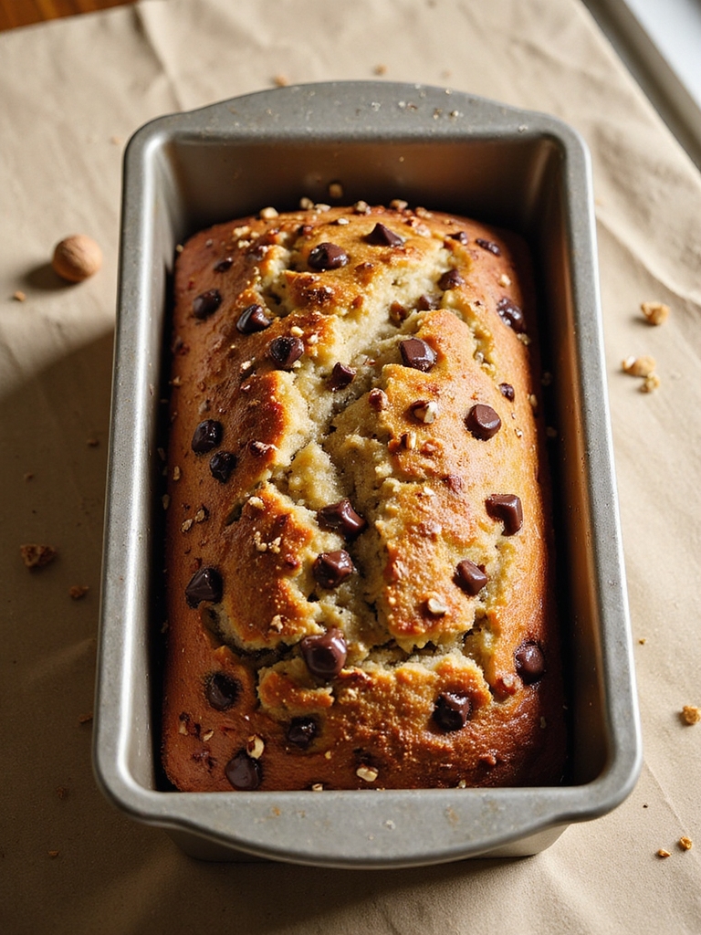 toasted hazelnut dark chocolate banana bread