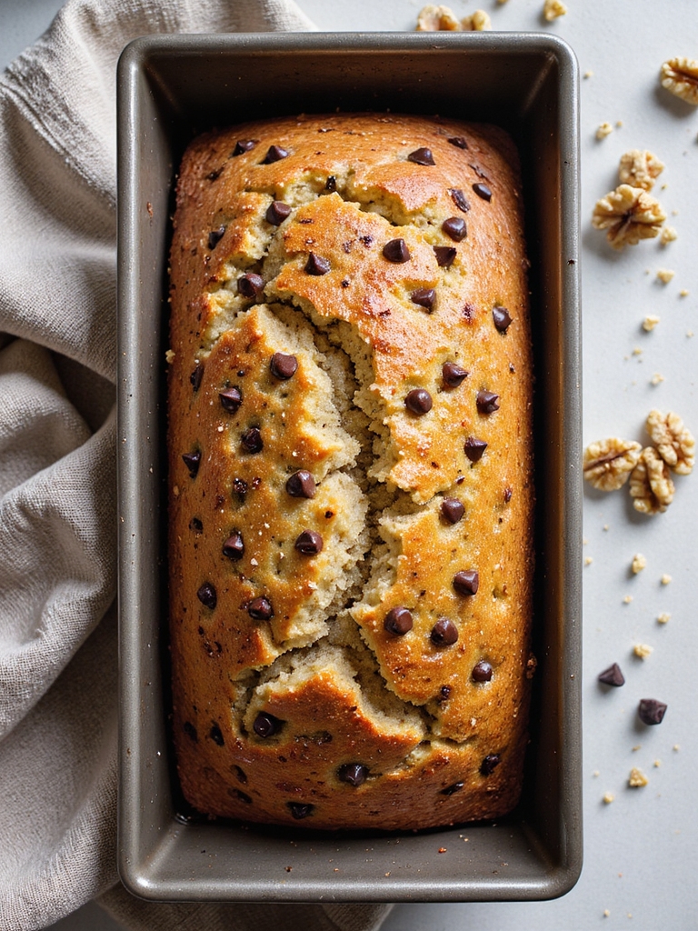walnut chocolate banana loaf