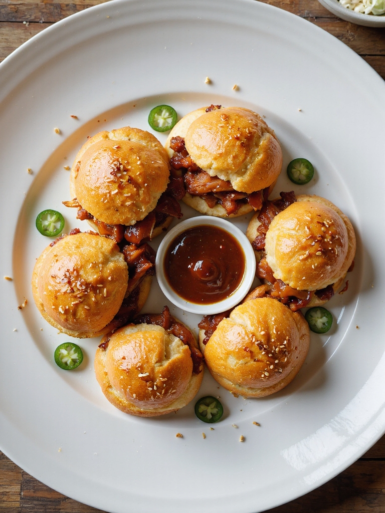 pulled pork stuffed crescent sliders