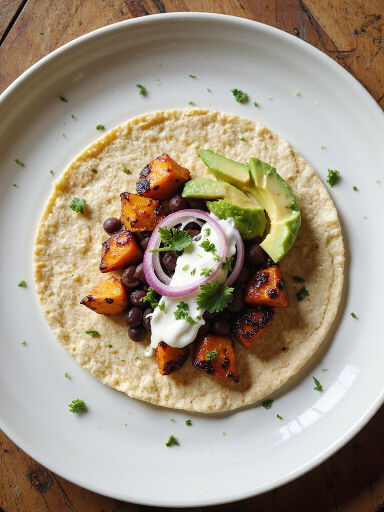 roasted spiced sweet potato tacos