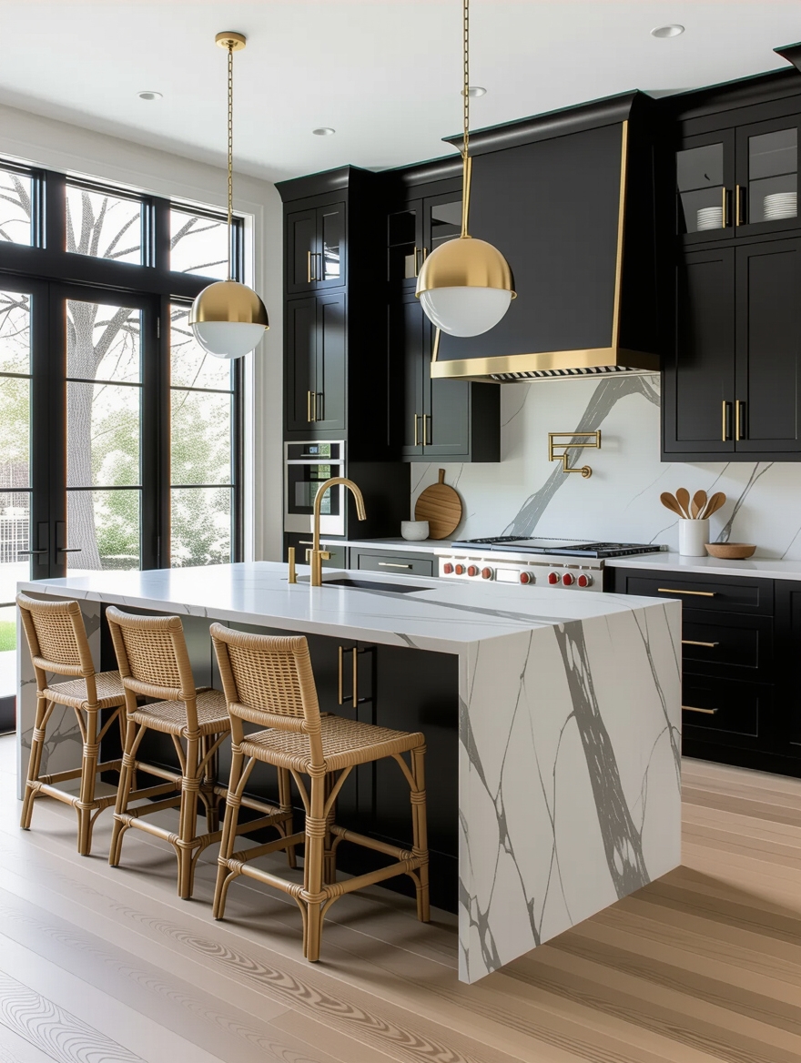 balanced textured kitchen design