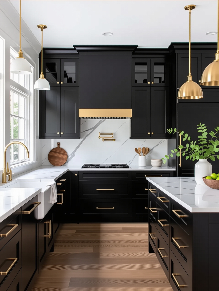 bold elegance in kitchens