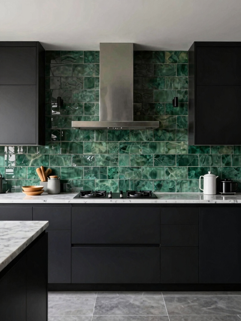 bold green tile elegance