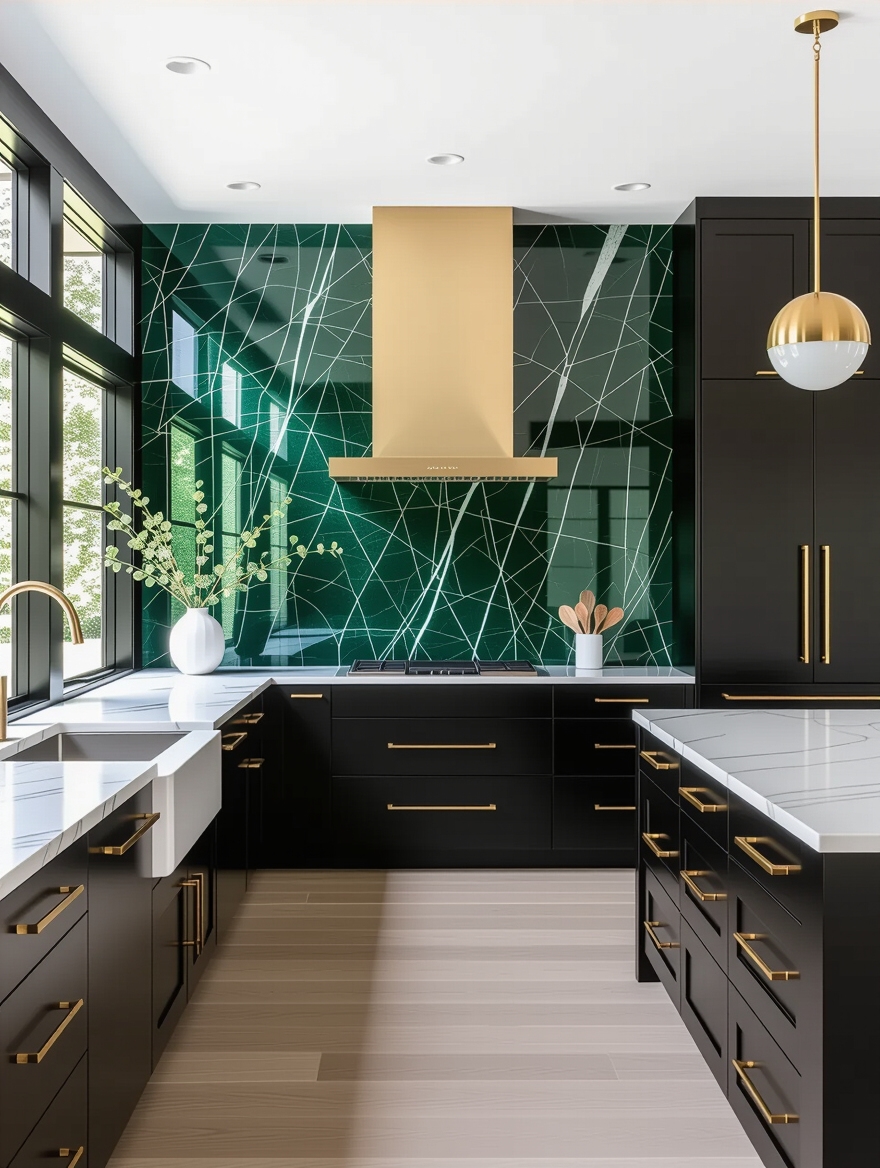 bold vibrant kitchen backdrops