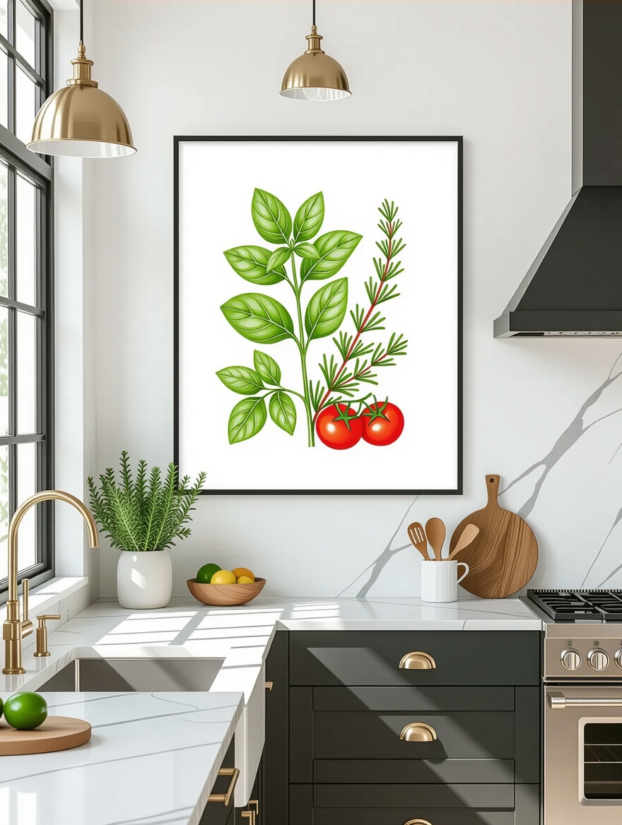 botanical prints for kitchens