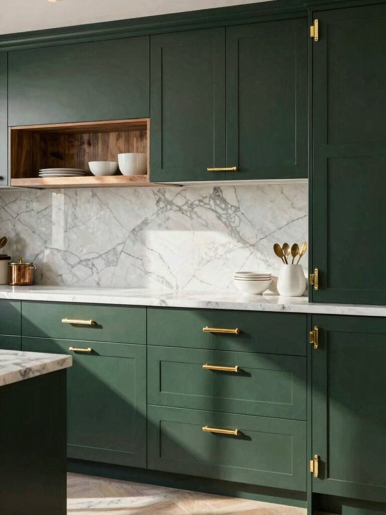brass hardware enhances green