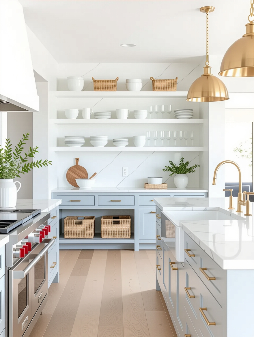 bright airy coastal kitchen