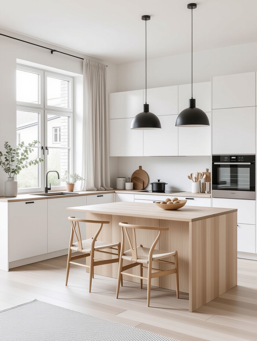 bright airy scandinavian kitchens