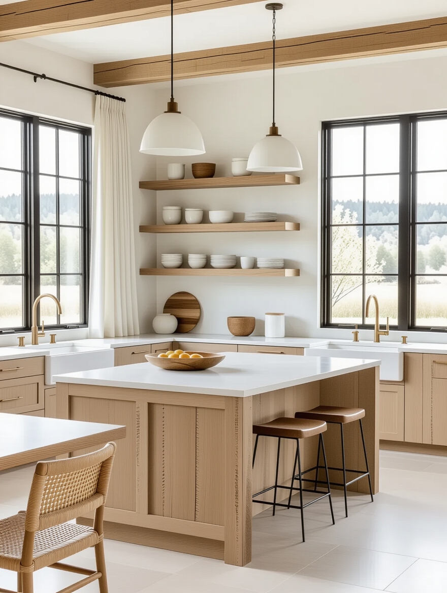bright functional farmhouse kitchen