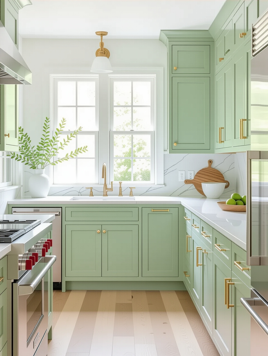 bright inviting sage kitchens