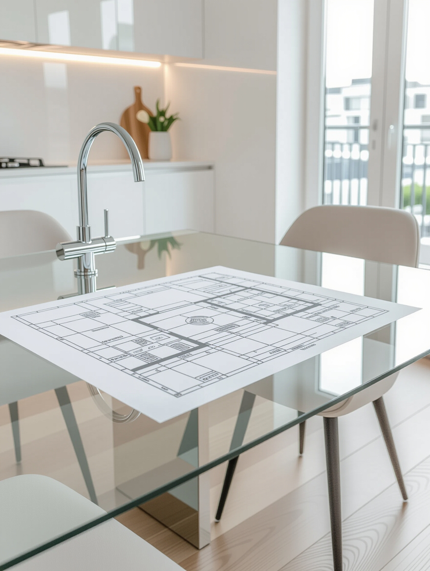 brighten kitchen with reflections