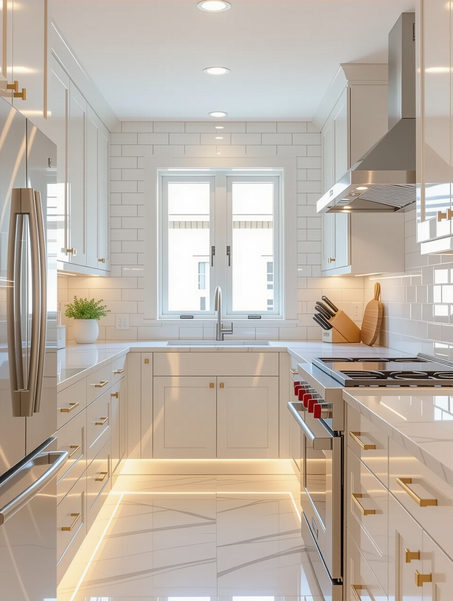 brighten your galley kitchen