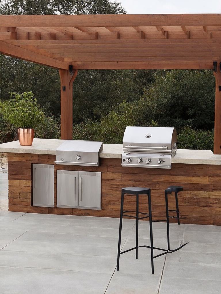 cedar frame grilling station