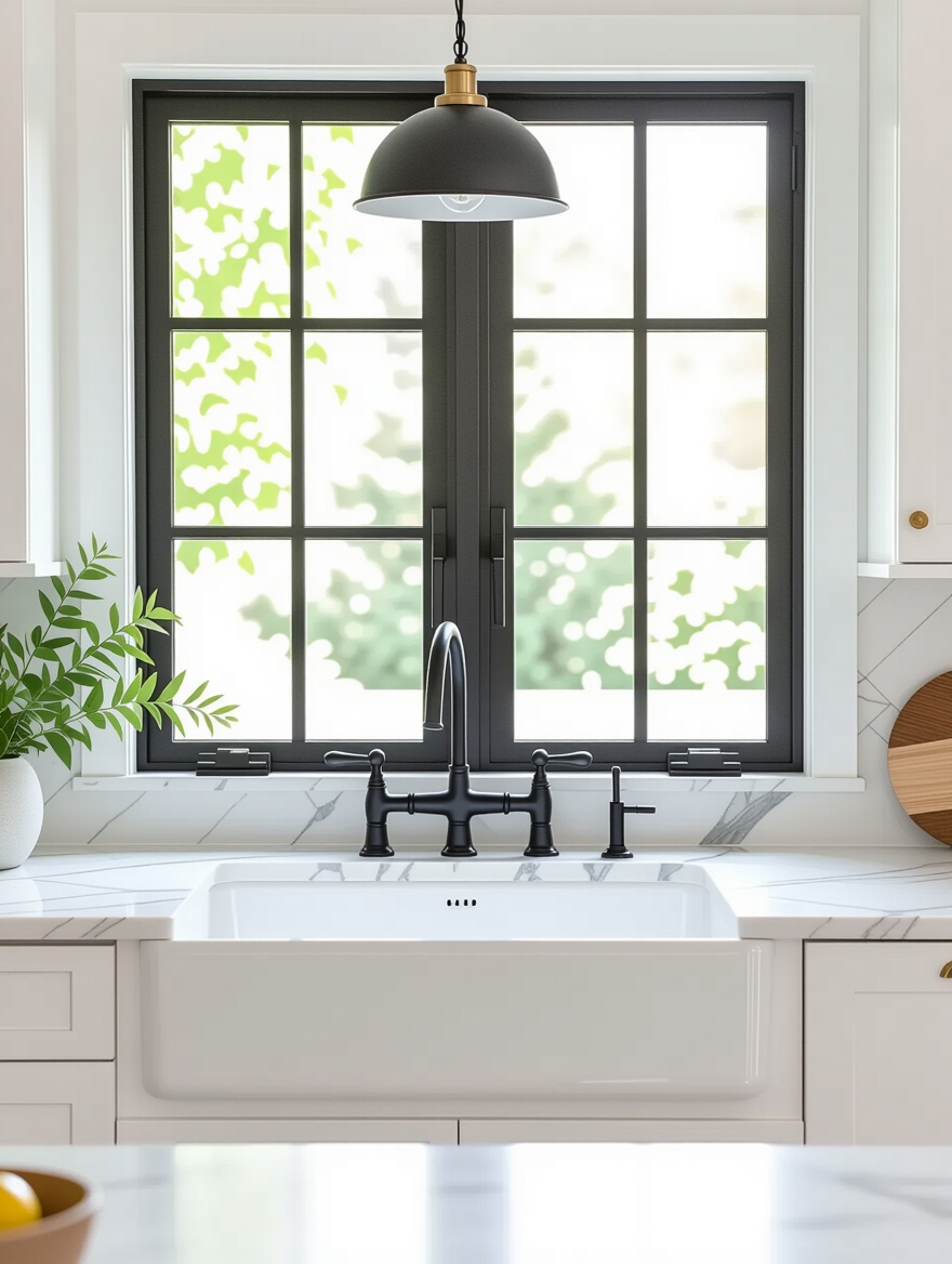 charming practical kitchen window