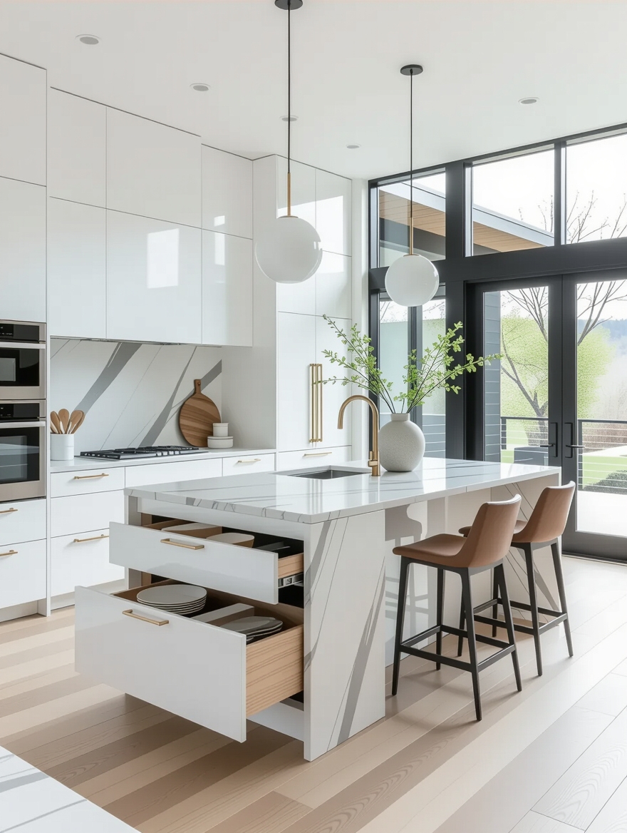 clutter free kitchen hidden storage