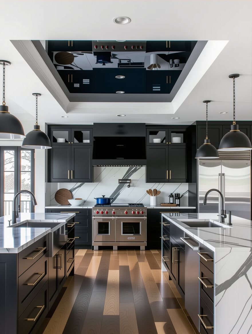 color blocked ceiling design