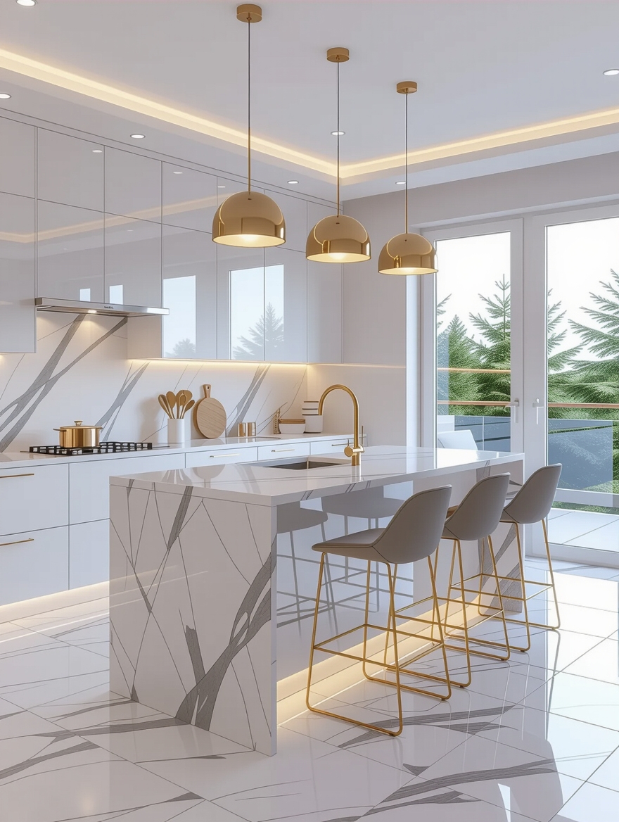 colorful led kitchen ambiance