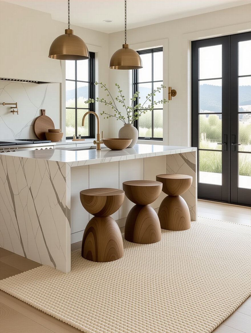comfortable handwoven kitchen rugs