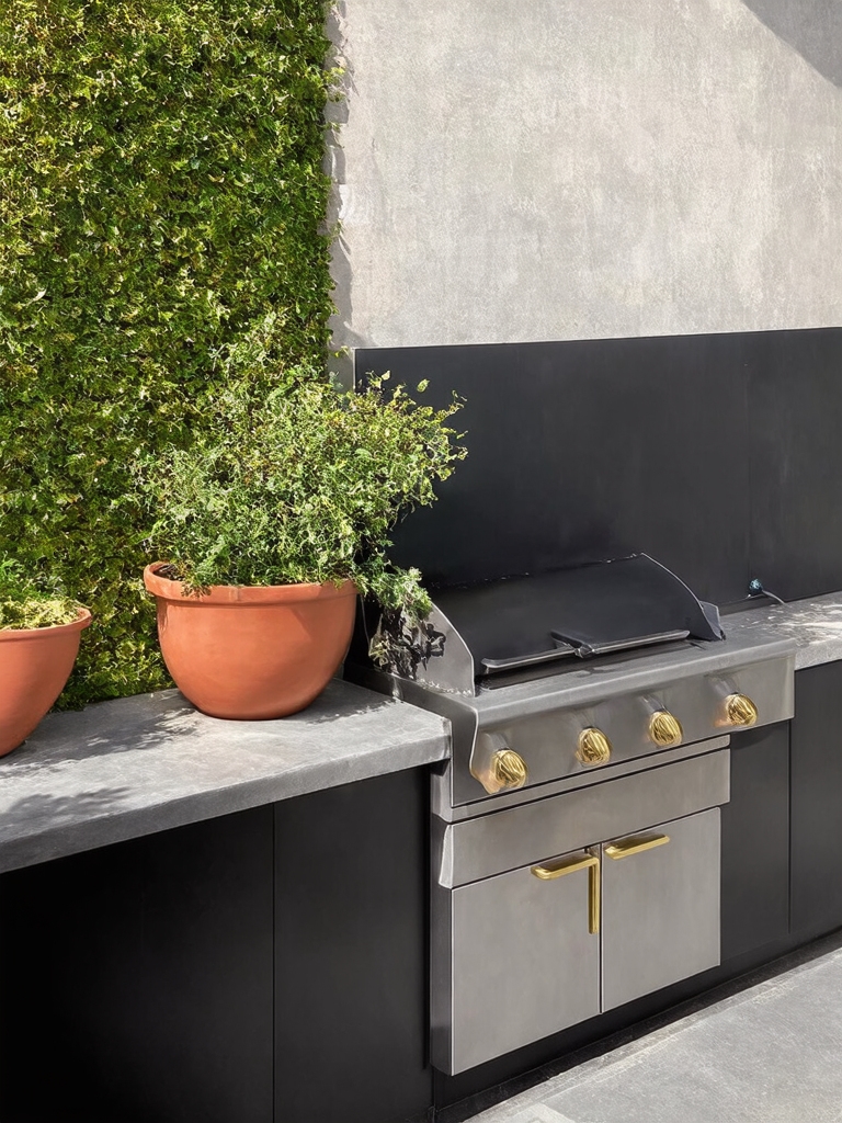 compact urban outdoor kitchen