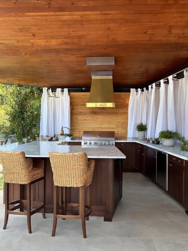 covered pavilion outdoor kitchen