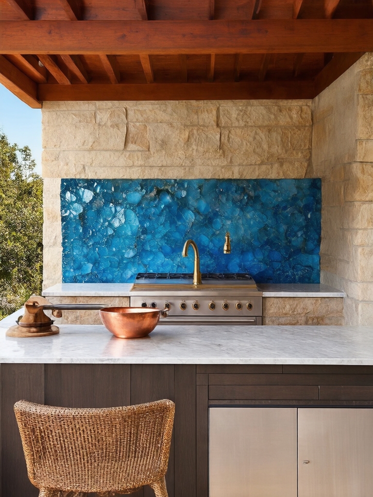 cozy covered outdoor kitchen