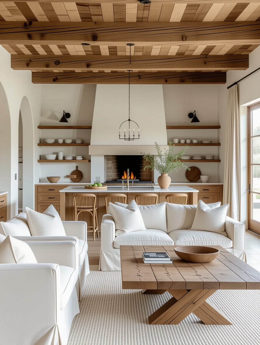 cozy rustic open concept