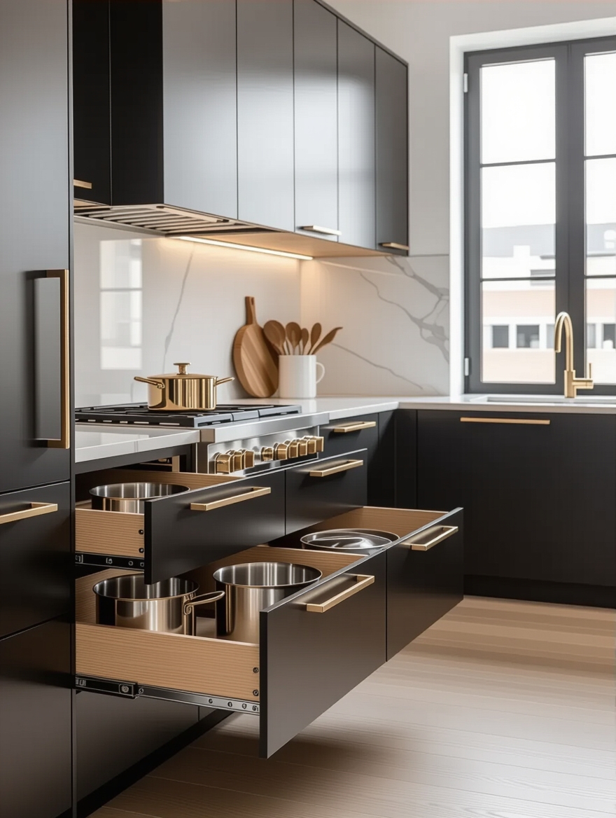 deep drawers for cookware