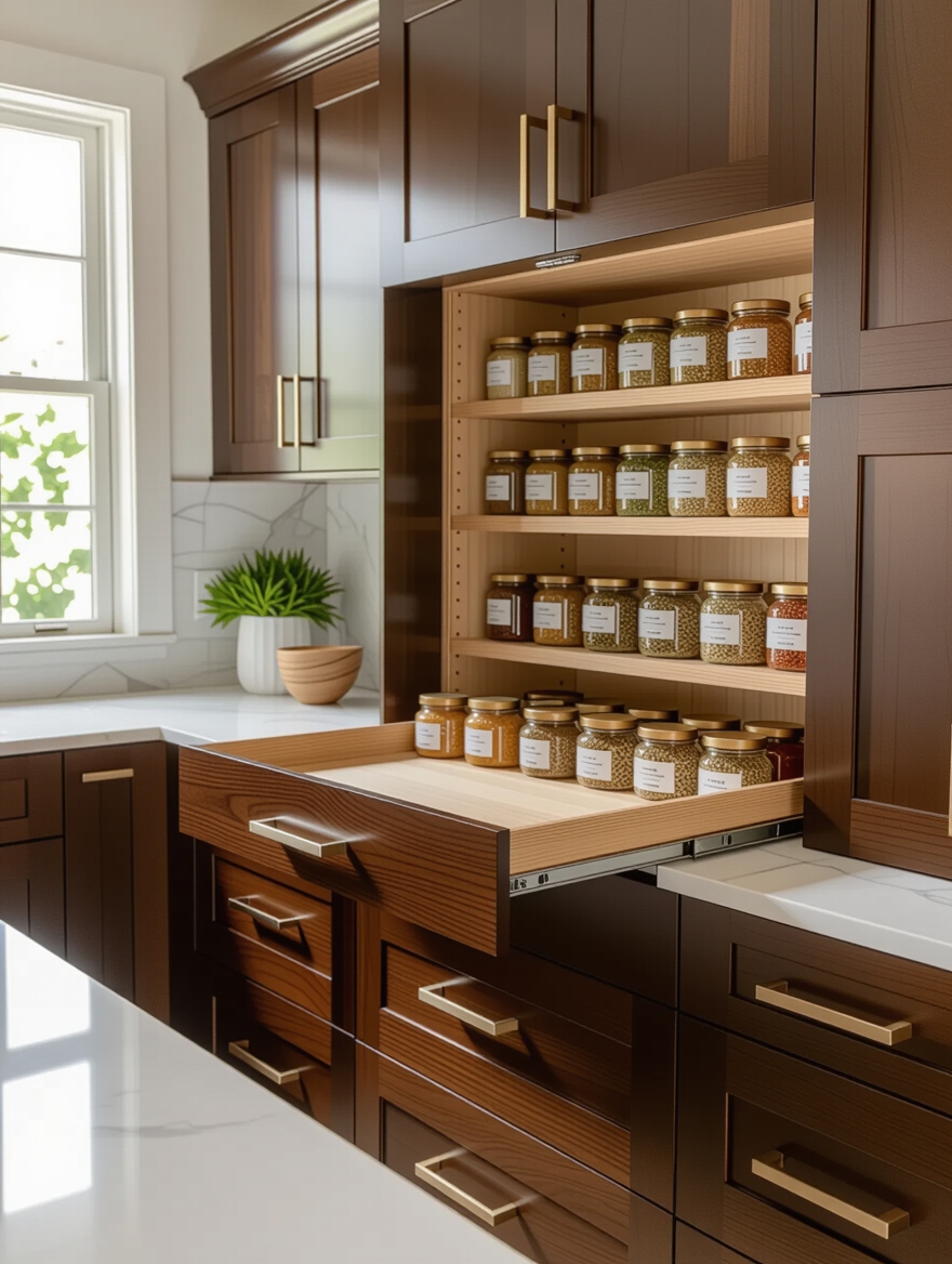 efficient slide out pantry shelves