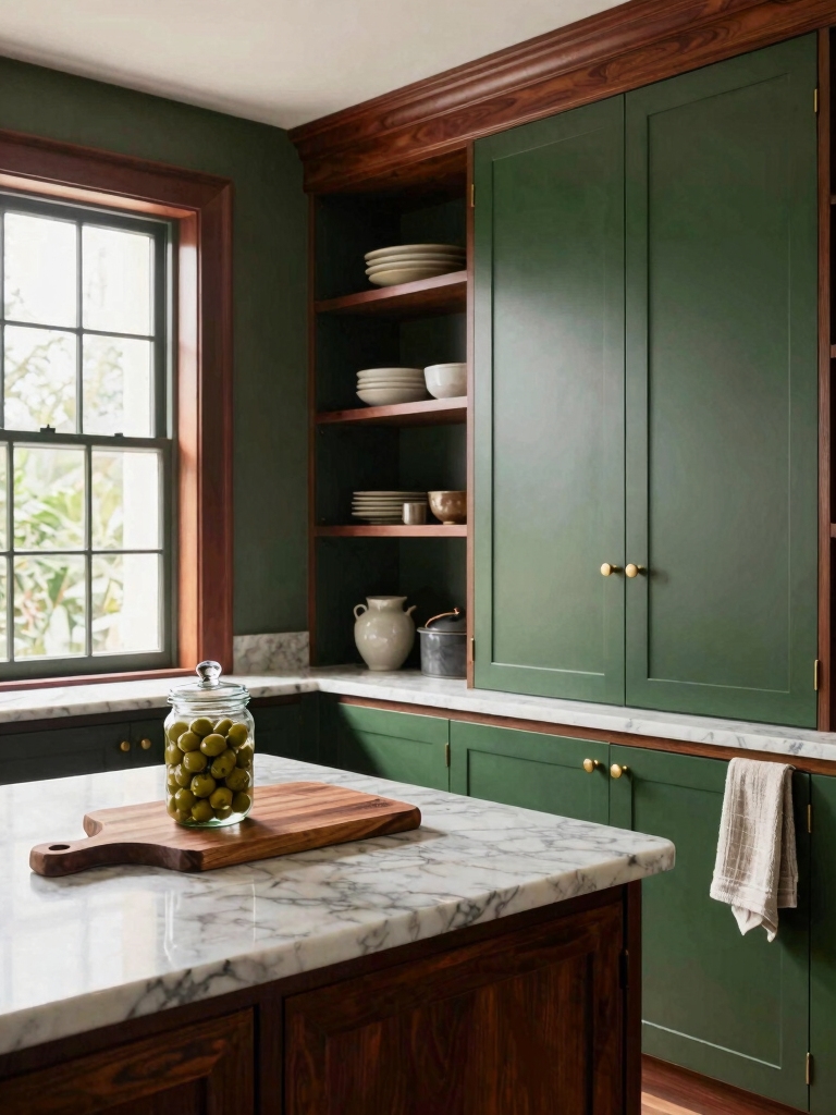 elegant green and cherry