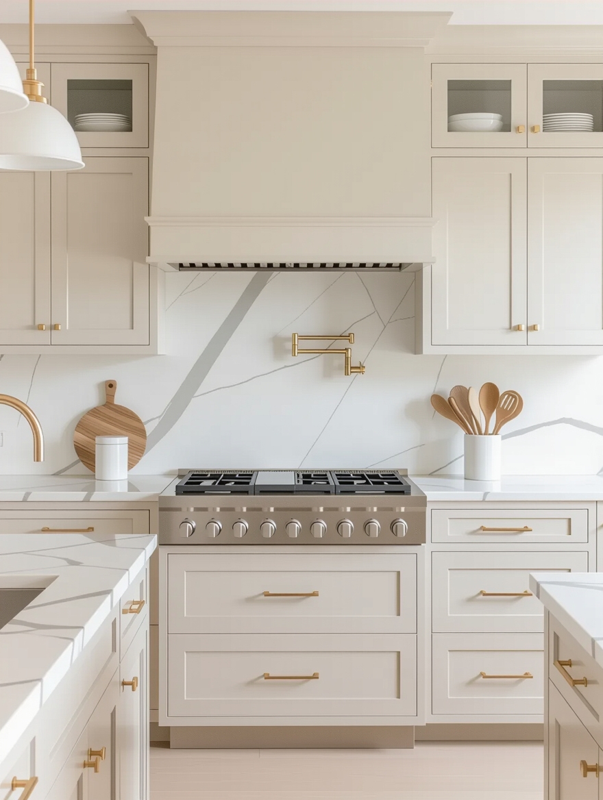 elegant marble complements beige