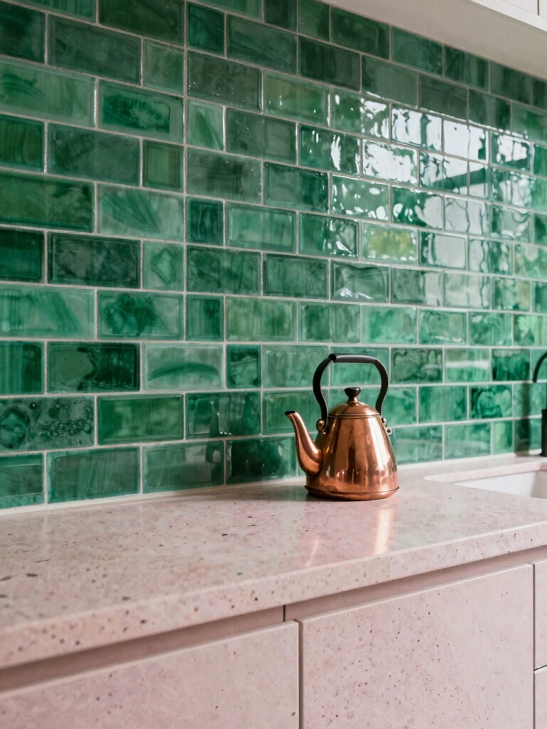 emerald tile pale pink