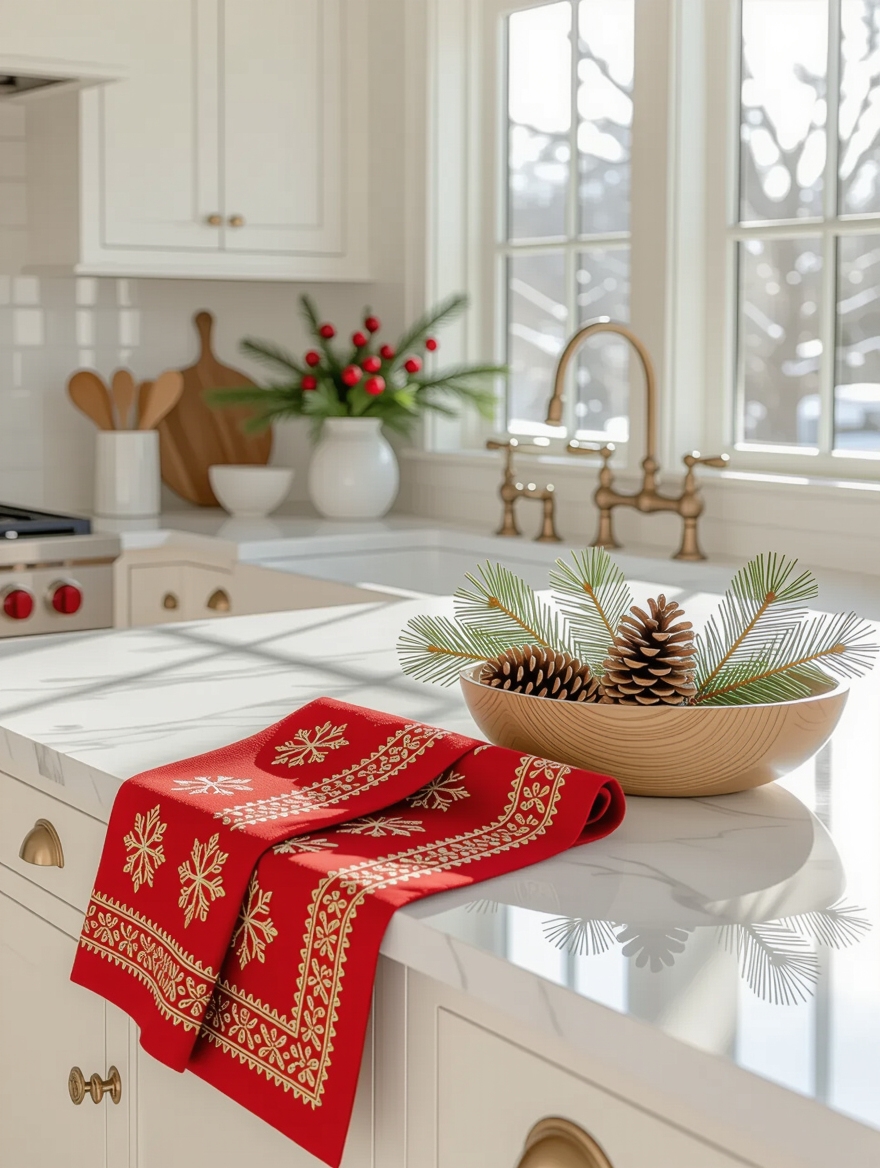 festive kitchen warmth and function
