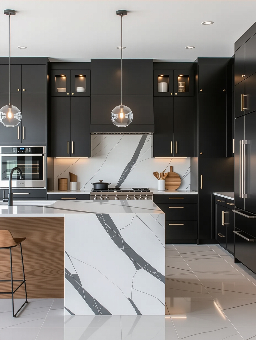 functional peninsula kitchen design