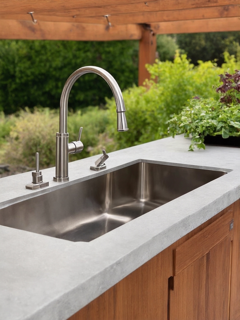 grill station with prep sink