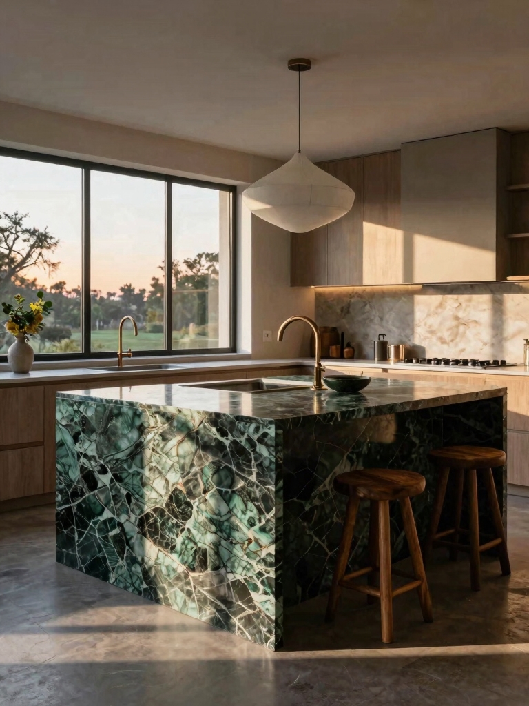lighting transforms green island