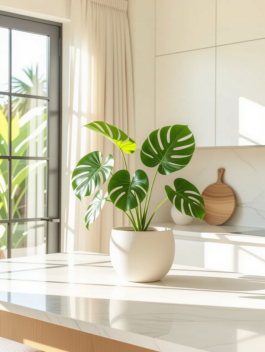 low maintenance kitchen greenery