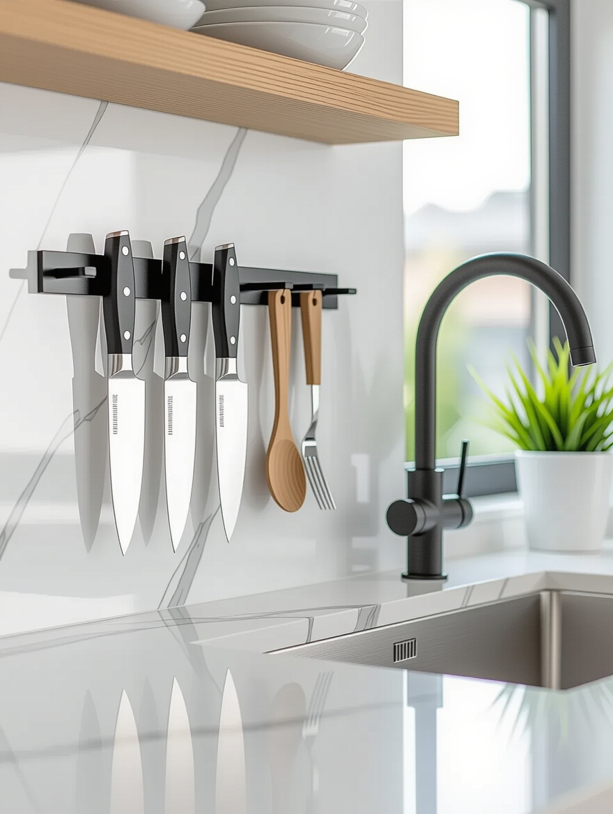 magnetic strips for organization