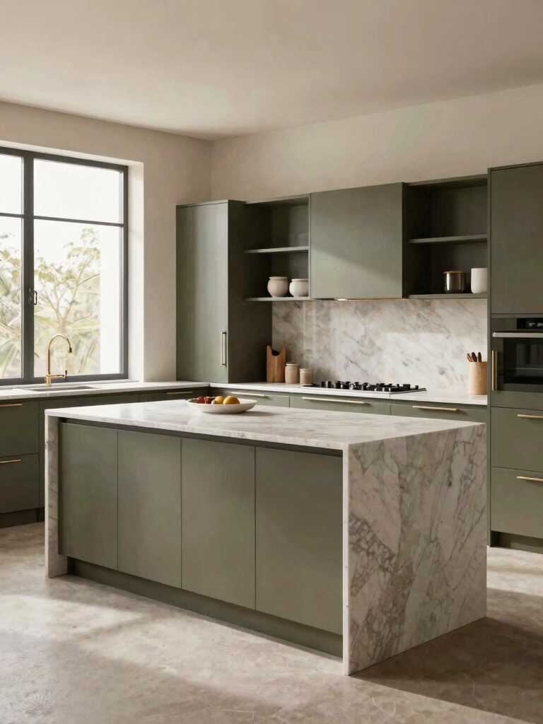 matte olive cabinets elegance